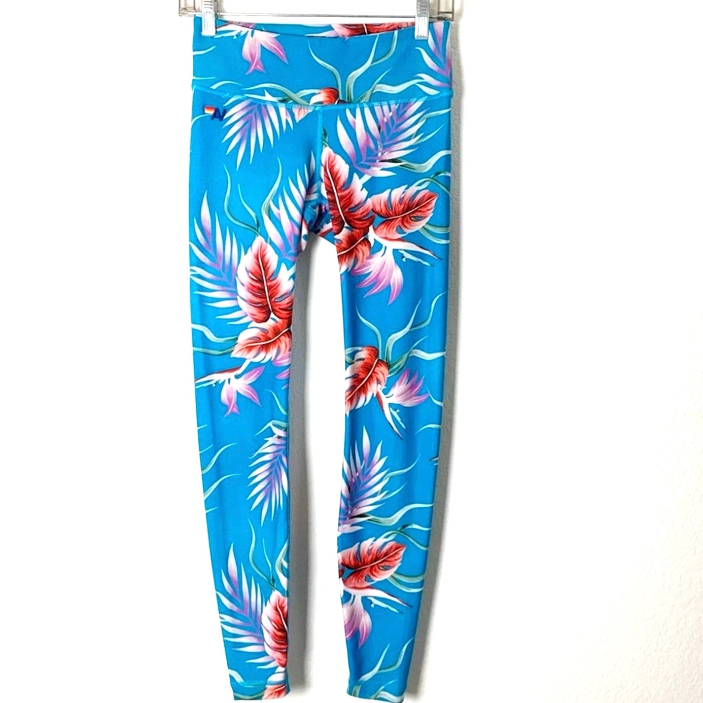 Aviator Nation Kauai Floral Leggings - Blue Multi - S