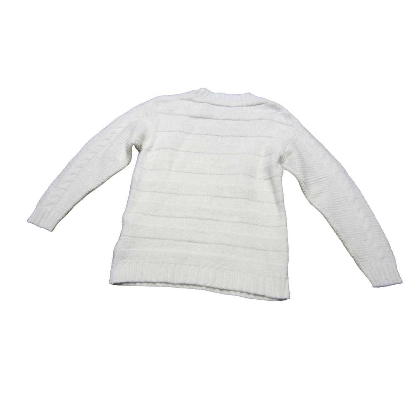 Michael Stars Louisa Cable Knit Pointelle Pullover Sweater - Off-White - S