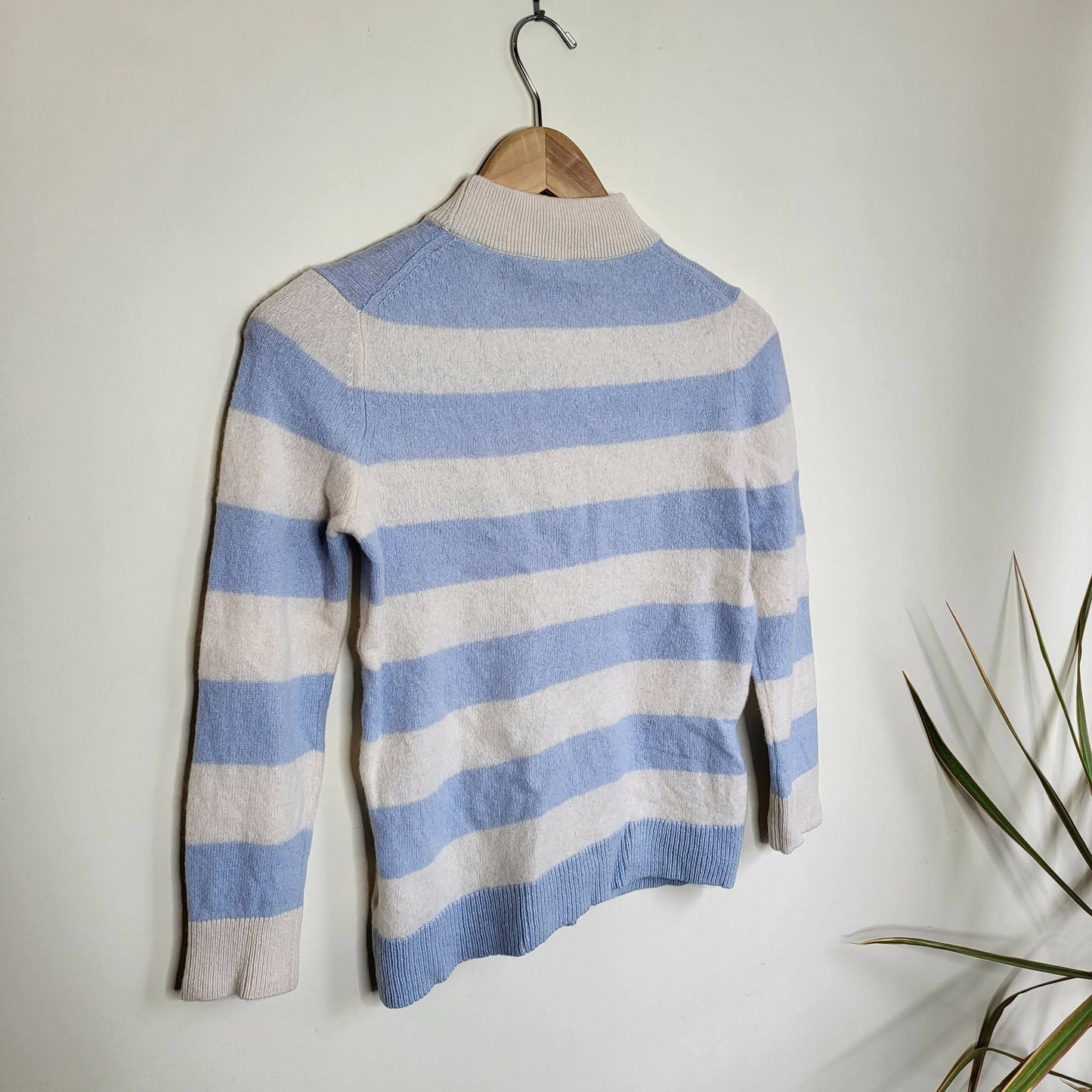 White + Warren Mariner Mockneck Sweater - Blue Multi/PEARL WHITE/SEABREEZE BLUE PRLWS - Size M