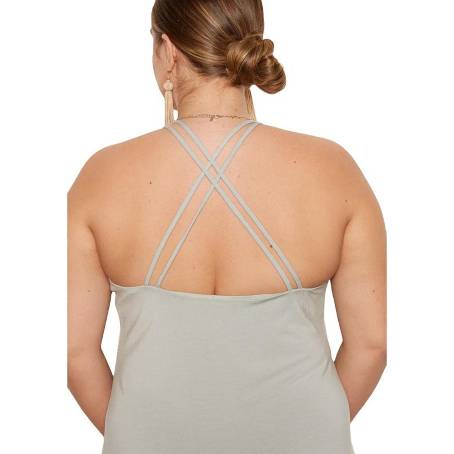 Tart Harper Criss-Cross Back Dress - Green - Modal - Relaxed Fit