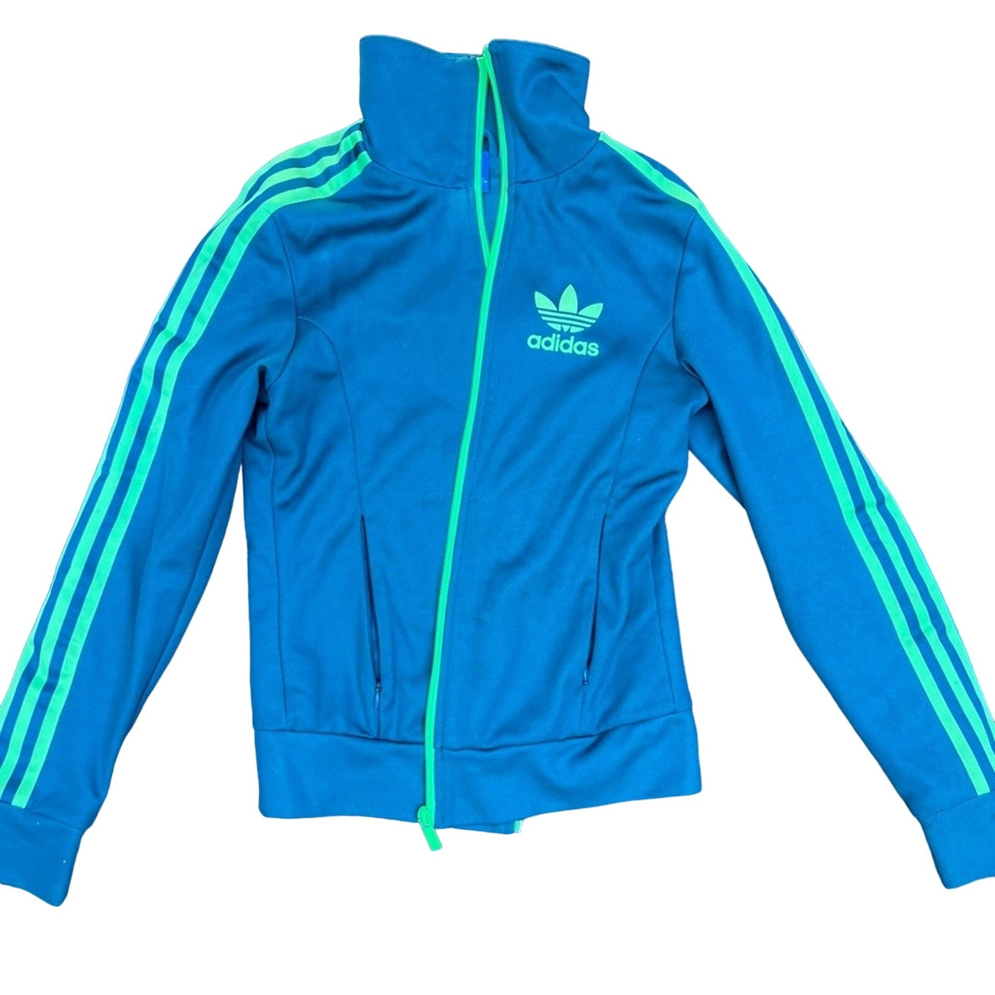 Adidas Active Jacket - Green/Light Green Stripe - Size XS