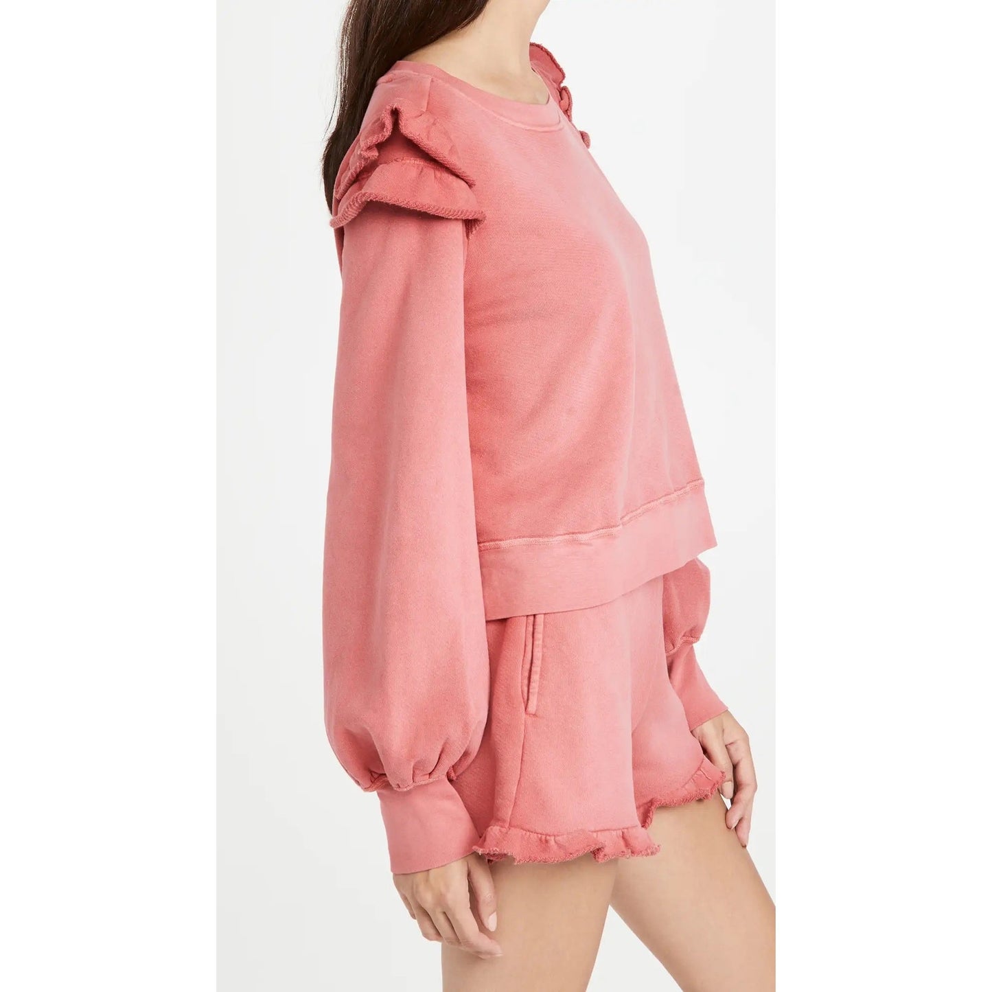 Paige Long Sleeve Panelo Sweatshirt - Pink