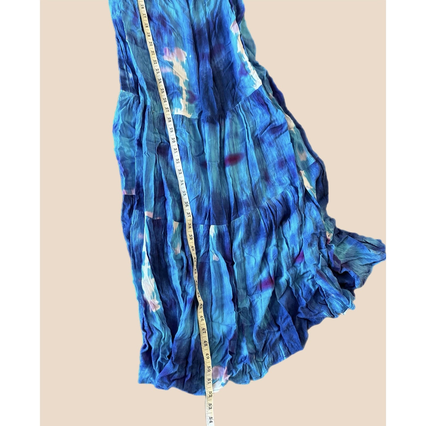 BB Dakota Spaghetti Strap Water Goddess Dress - Tie Dye - Blue Multi/Blue - XS