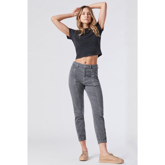 Mavi Anna High Rise Slim Cropped Jogger - Gray - Size 31