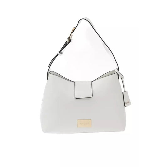 Baldinini Trend Elegant White Handbag with Golden Accents/One Size/White