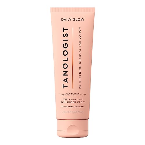 Tanologist Brightening Gradual Tan Lotion - Fair/Medium- Illuminating Self Tanning Lotion with Niacinamide & Vitamin C - Sun Kissed, Natural Looking Self Tan - 8.45 fl oz