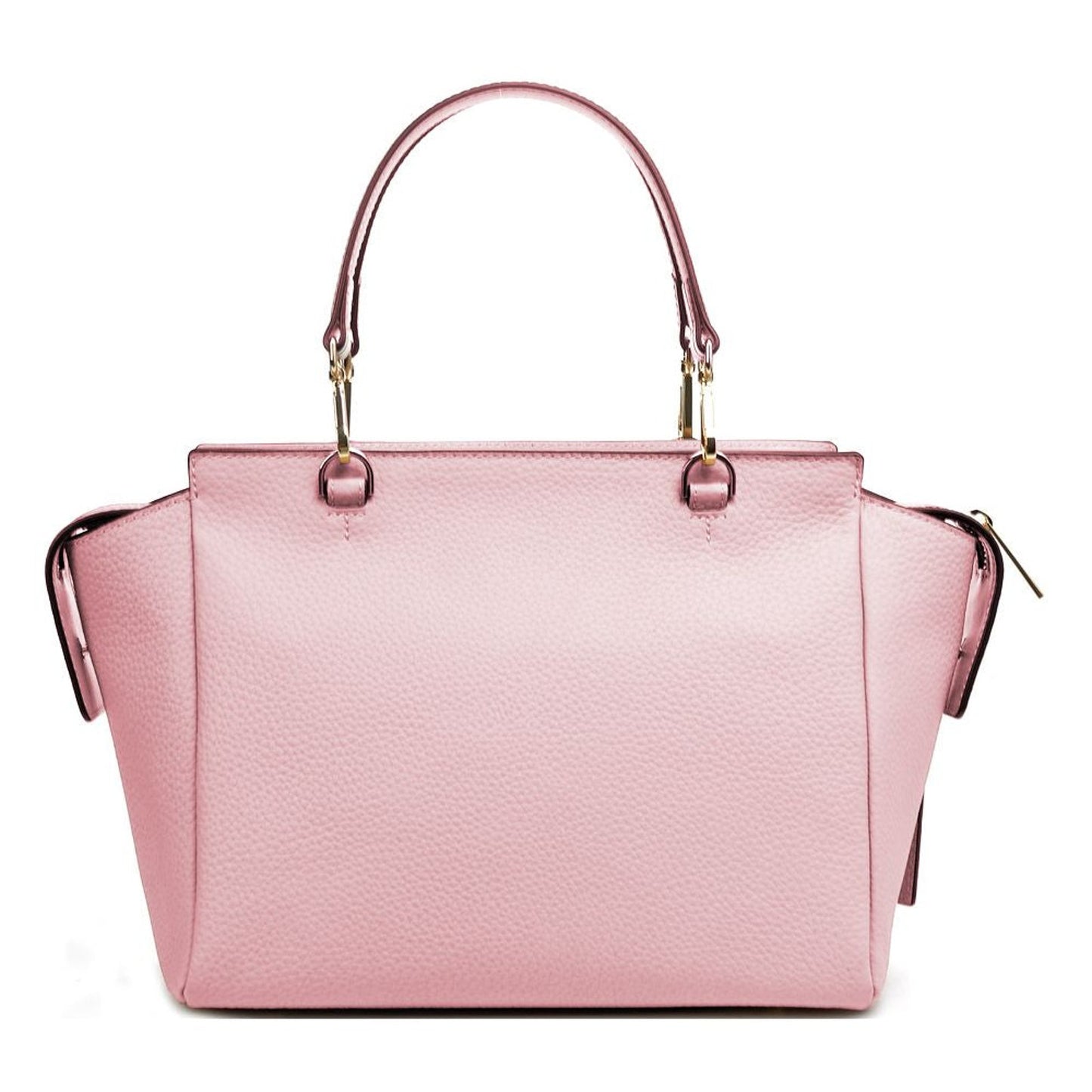 Baldinini Trend Elegant Pink Textured Calfskin Handbag - Pink