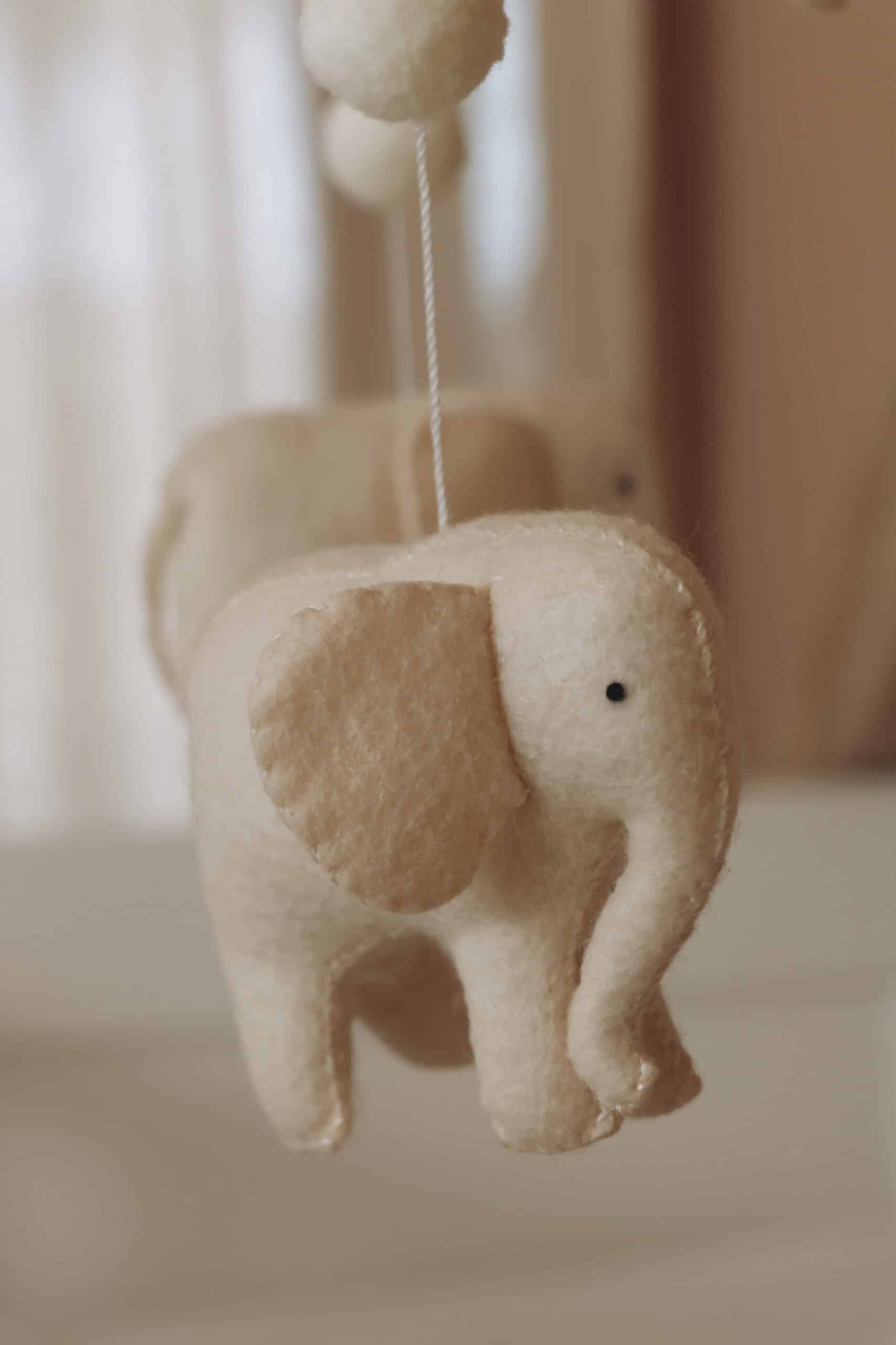 Handmade Elephants baby mobile-8