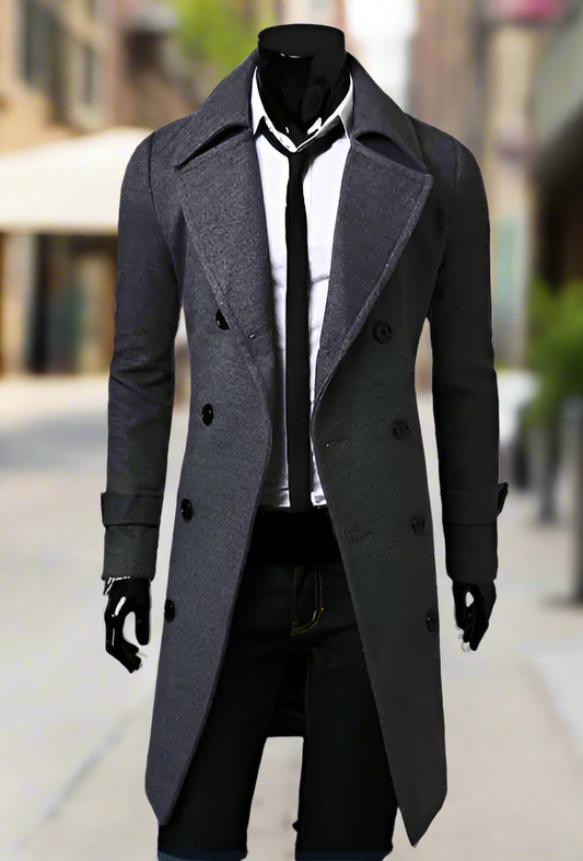 Men's Long Trench Coat