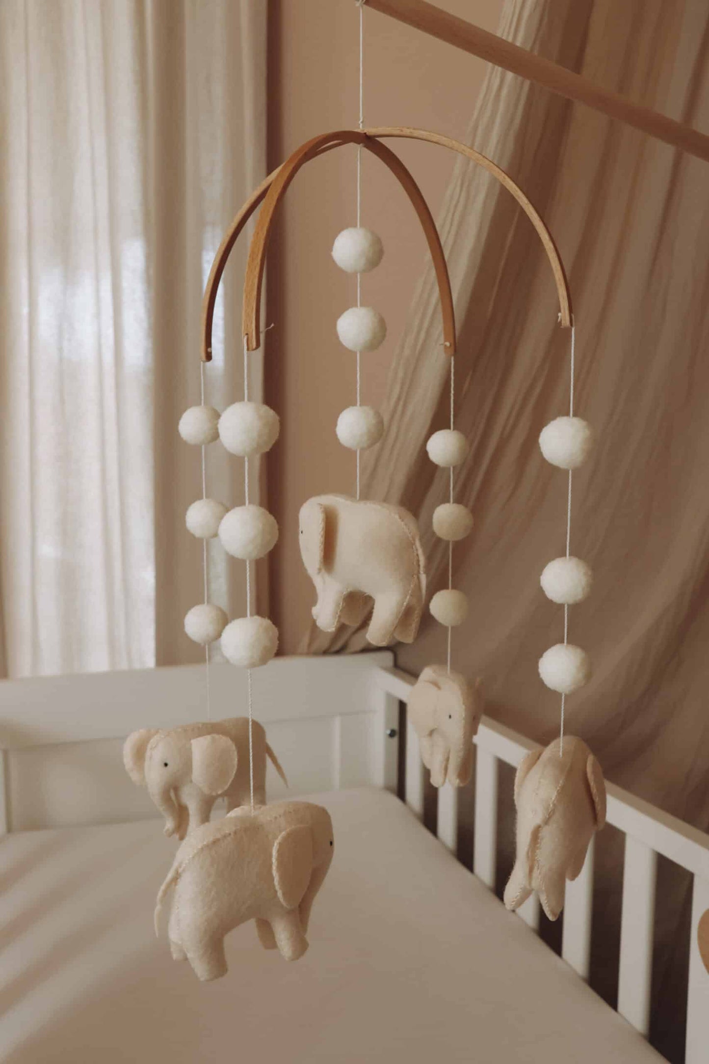 Handmade Elephants baby mobile-4