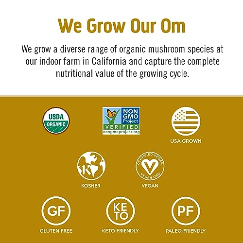 Om Mushroom Superfood Master Blend 10 Mushrooms Complex & Adaptogens – 3.17 oz