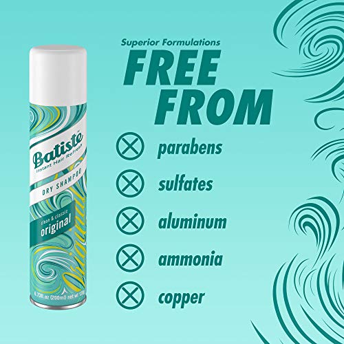 Batiste Dry Shampoo, Original Fragrance, 6.73 Fl Oz,Pack of 3