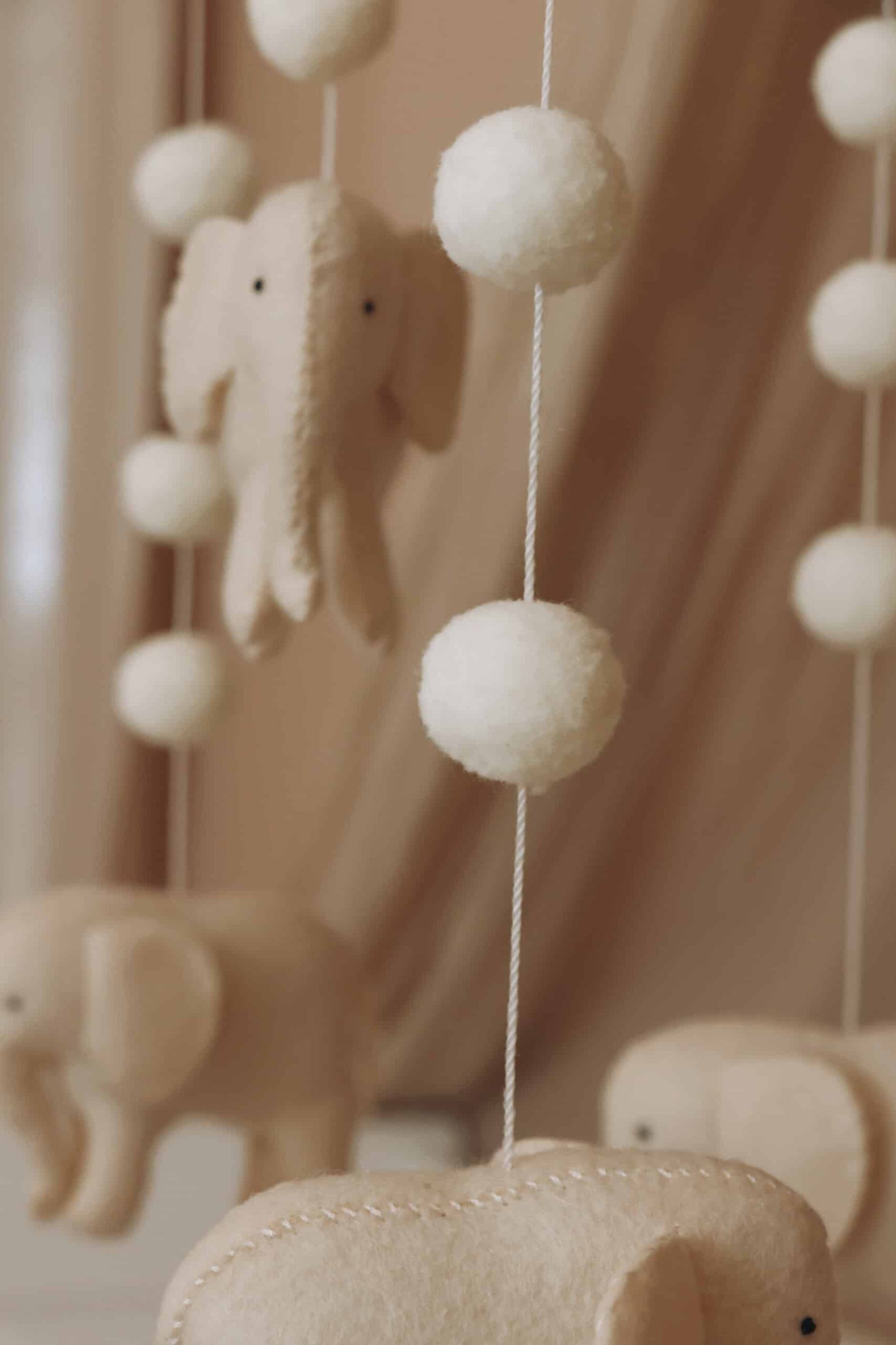 Handmade Elephants baby mobile-7