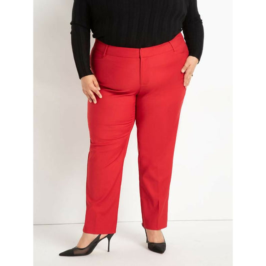 Eloquii Gena Fit Kady Pant - Red - Size 28