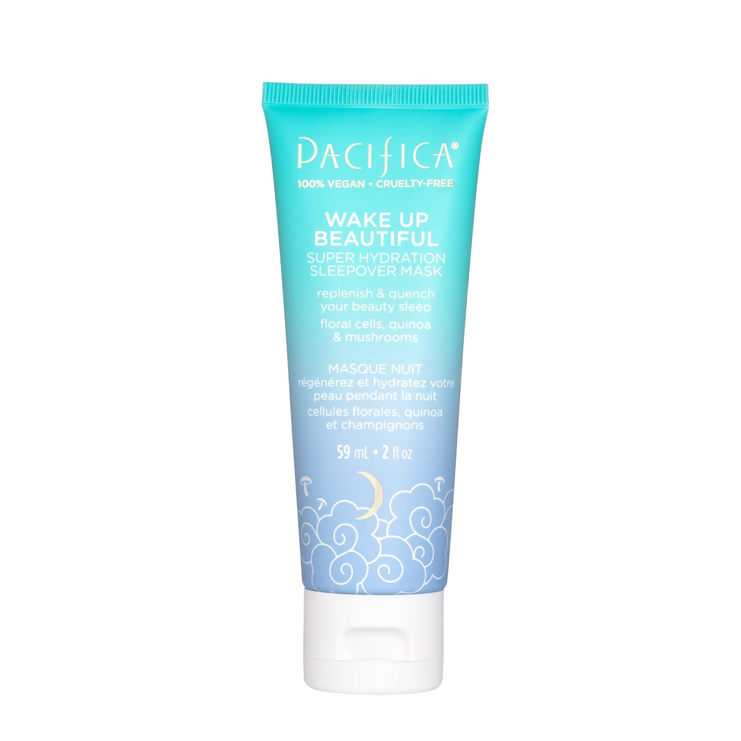 Pacifica Beauty, Wake Up Beautiful Overnight Face Mask, Moisturizer, Hyaluronic Acid, Vitamin E, Anti-Aging, For Dry to Oily Skin, Paraben-Free, Sulfate-Free, Alcohol-Free, Vegan & Cruelty Free