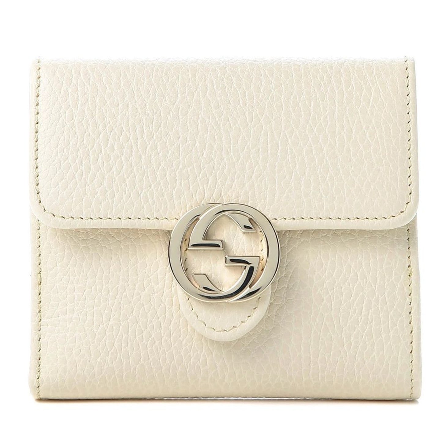 Gucci Elegant Ivory Bifold Leather Wallet - White