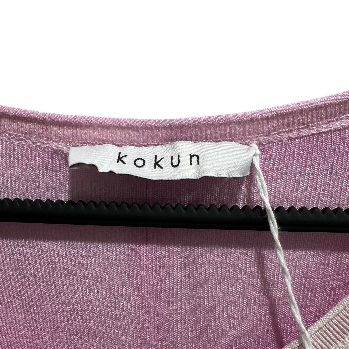 Kokun Long Sleeve Seamed Cashmere V-Neck - Pink - Size M