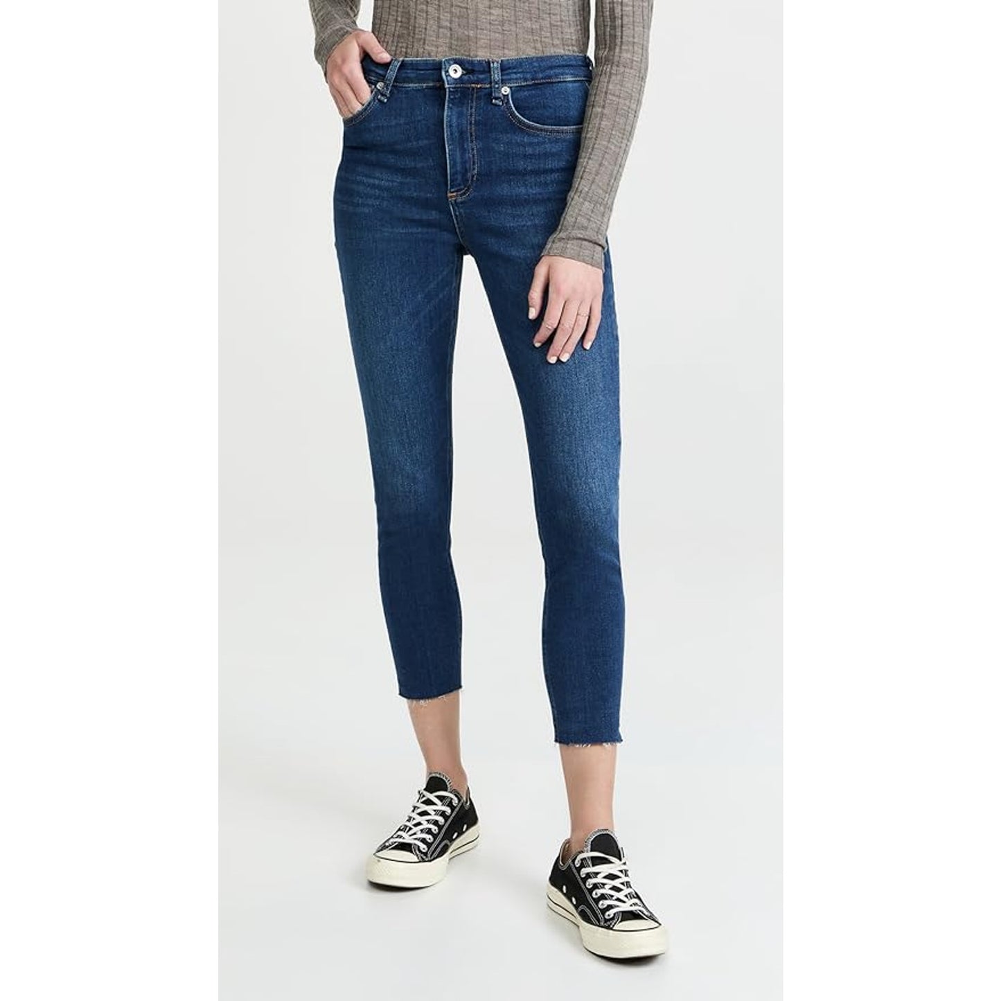 Rag & Bone High-Rise Skinny Ankle Jeans - Blue - 30