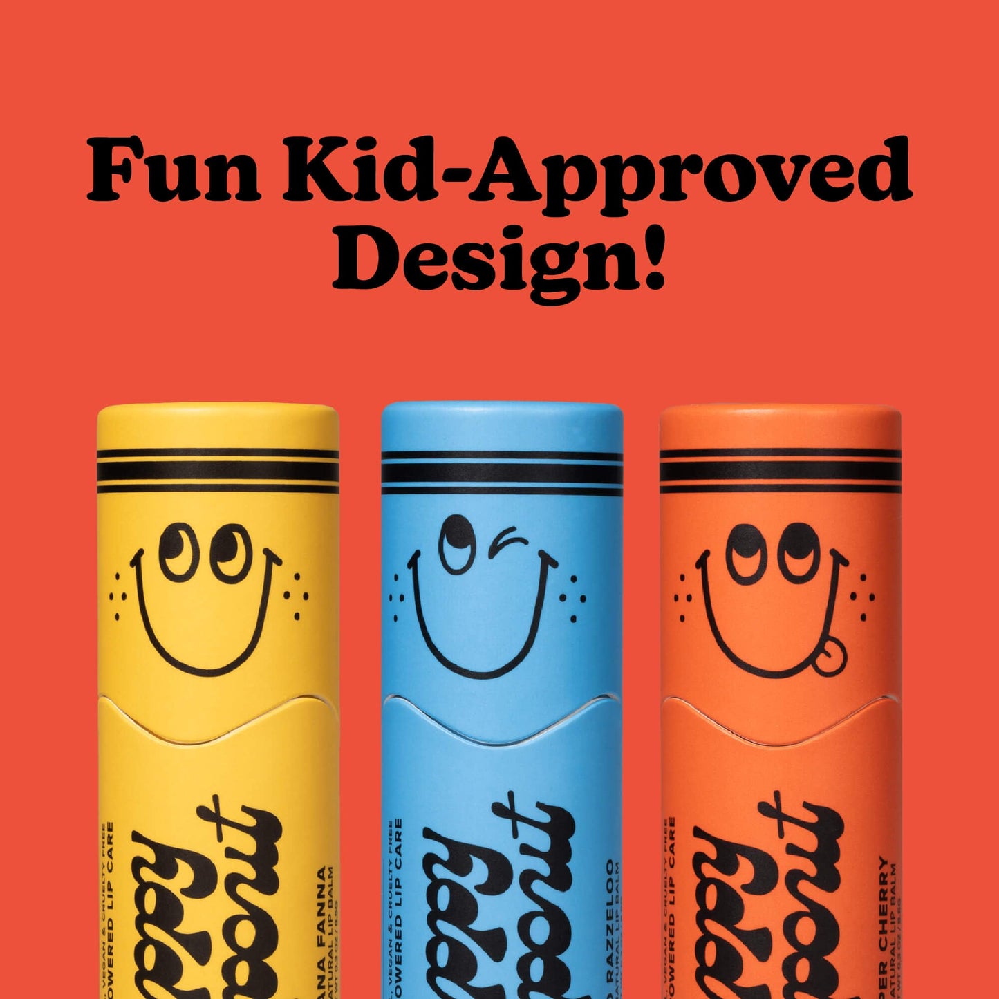 Poppy & Pout Kids Lip Balm, Vegan & All Natural | Cardboard Tube, Moisturizing, Cruelty Free, Made in USA with Coconut Oil & Sunflower Seed Oil (Chipper Cherry)