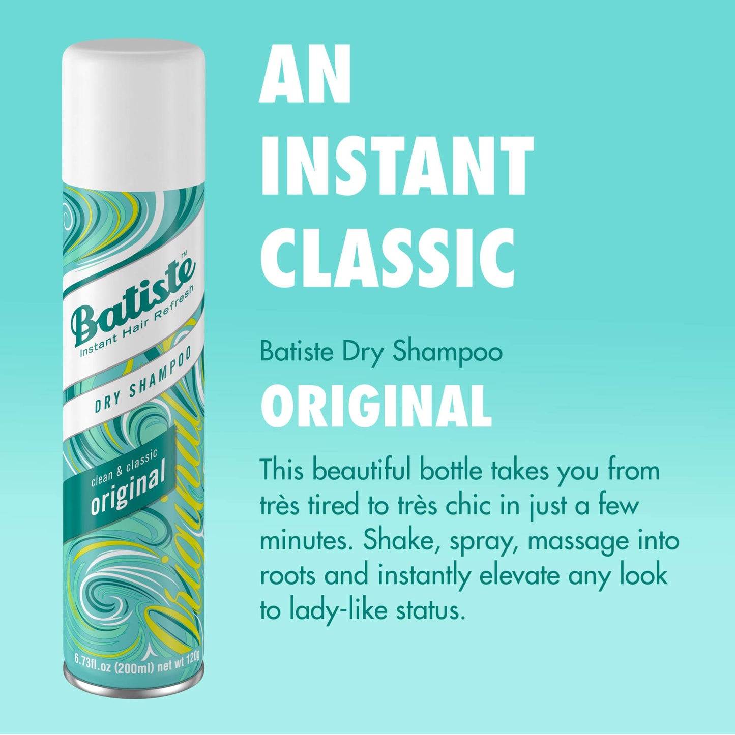 Batiste Dry Shampoo, Original Fragrance, 6.73 Fl Oz,Pack of 3