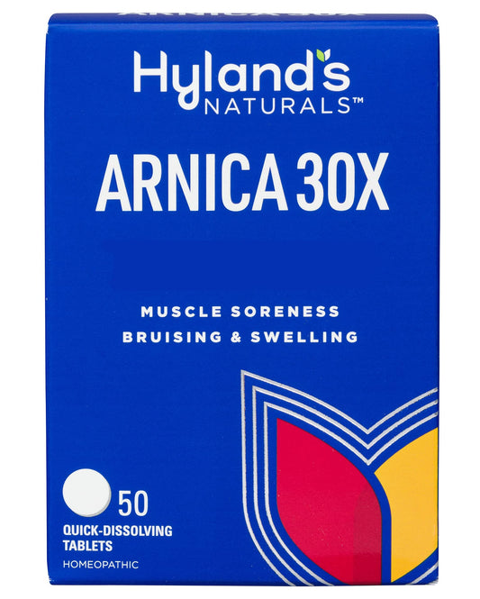 Hyland's Naturals Arnica Montana 30x Tablets, Natural Relief of Bruises, Swelling & Muscle Soreness, Multi, 50 Count