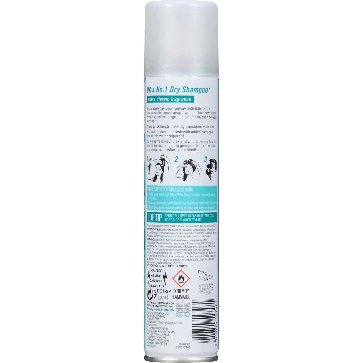 Batiste Dry Shampoo 3 Pack – Original Fragrance – 6.73 Fl Oz