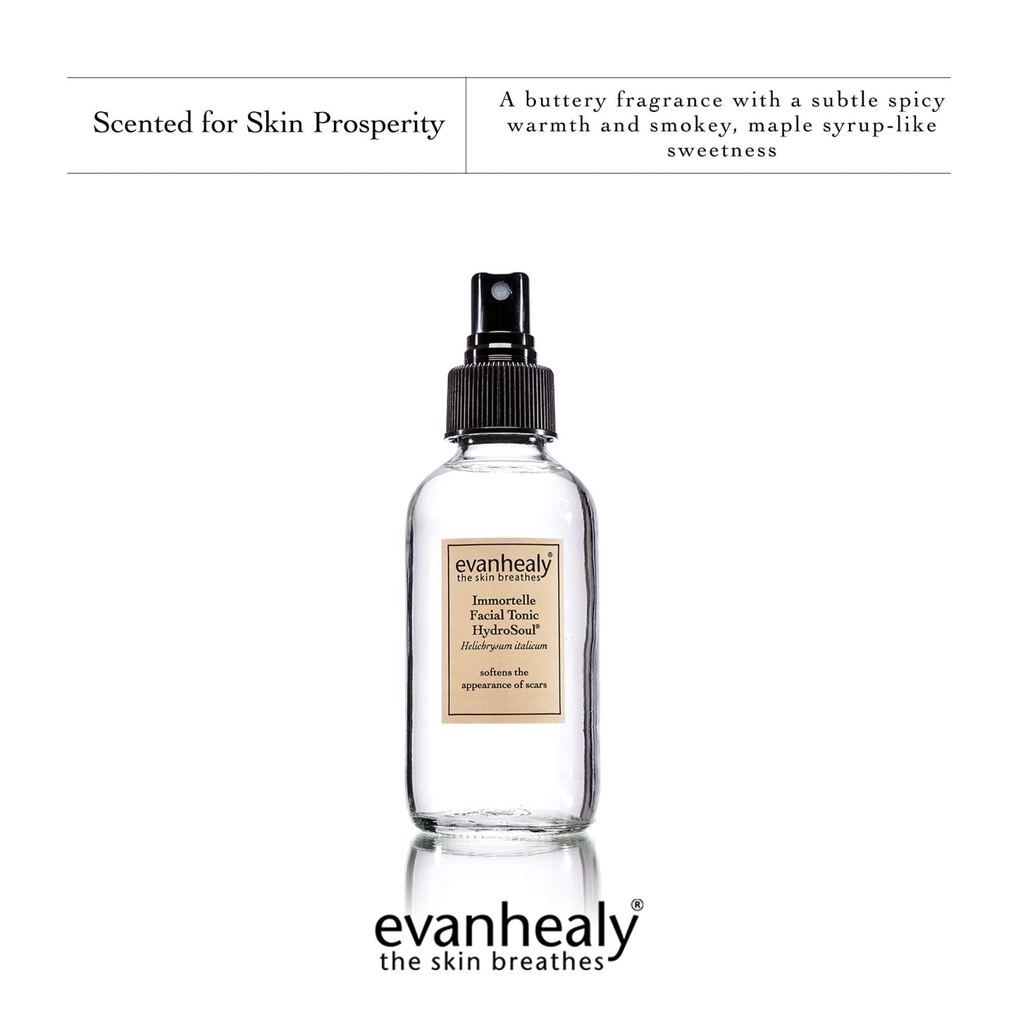 evanhealy Immortelle HydroSoul Facial Toner | Hydrosols Organic Facial Tonic | Beauty Water Face Spray | Refreshing Skin Toner for Face | Alcohol Free Toner