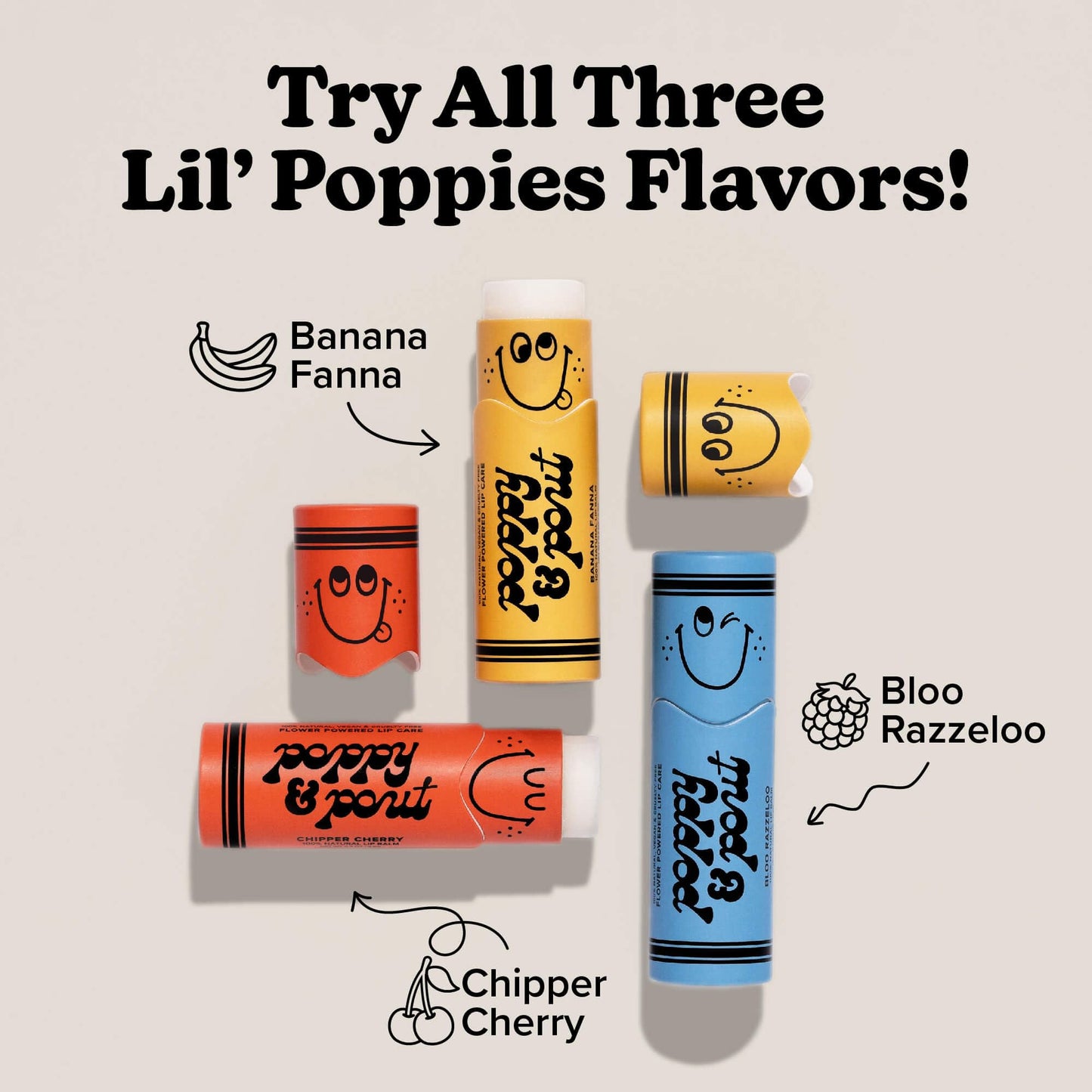 Poppy & Pout Kids Lip Balm – Chipper Cherry Flavor