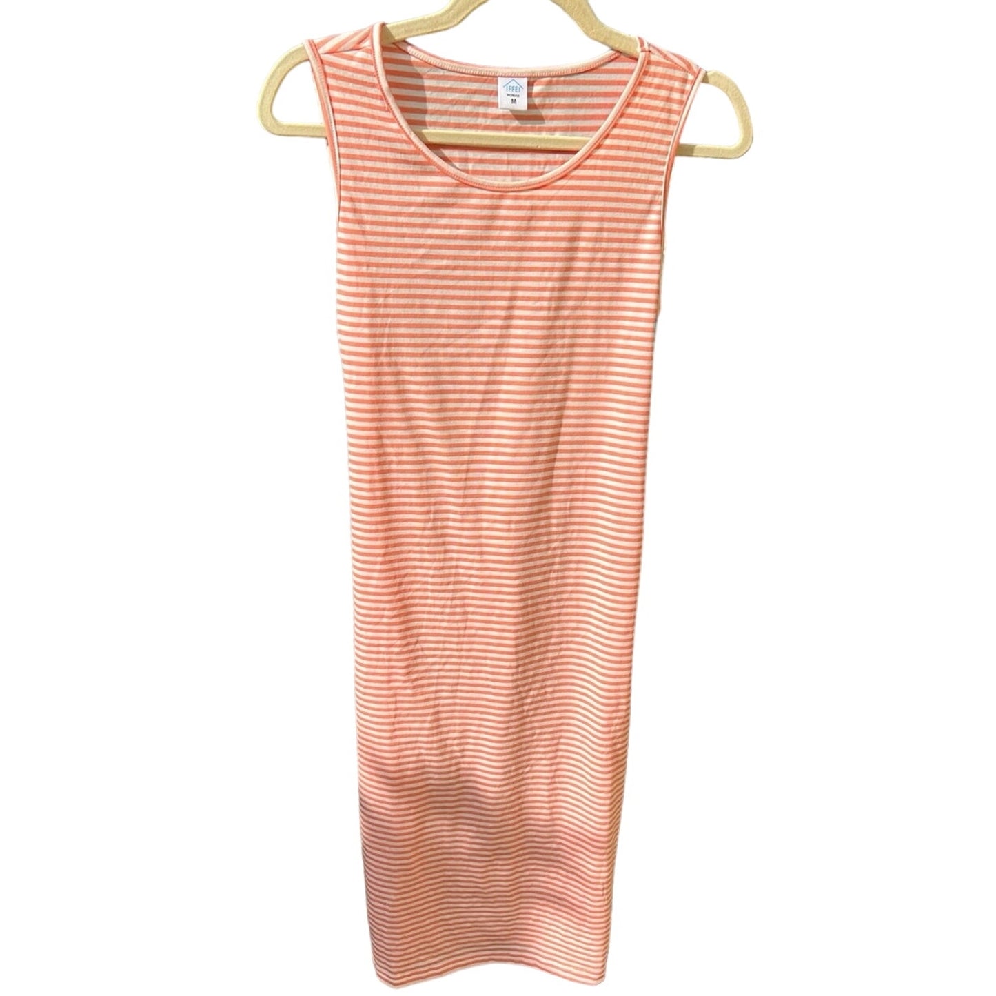 Orange & White Striped Sundress with Sash Belt