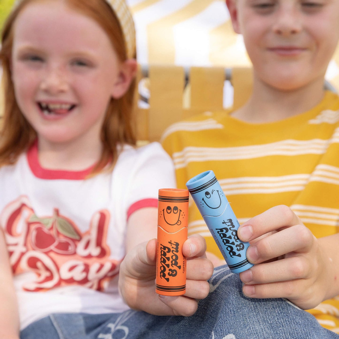 Poppy & Pout Kids Lip Balm, Vegan & All Natural | Cardboard Tube, Moisturizing, Cruelty Free, Made in USA with Coconut Oil & Sunflower Seed Oil (Chipper Cherry)