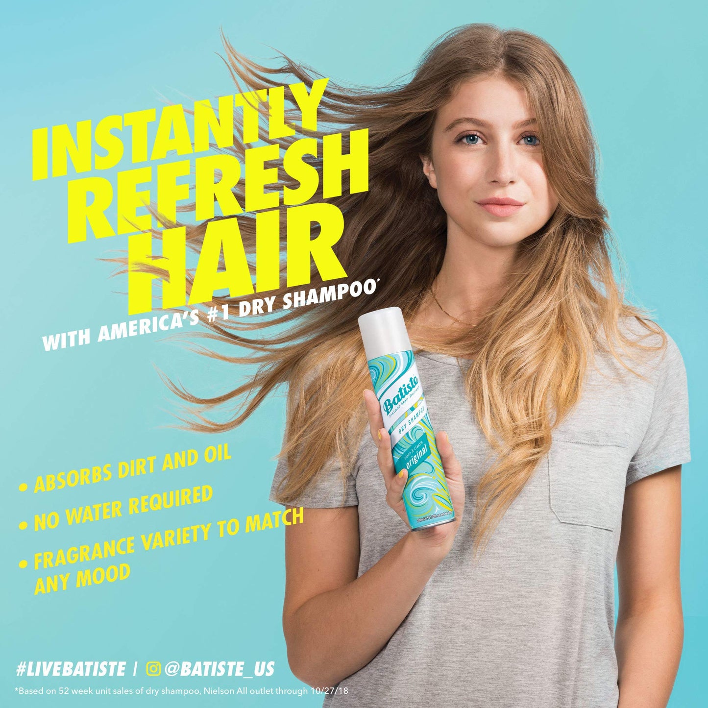 Batiste Dry Shampoo 3 Pack – Original Fragrance – 6.73 Fl Oz