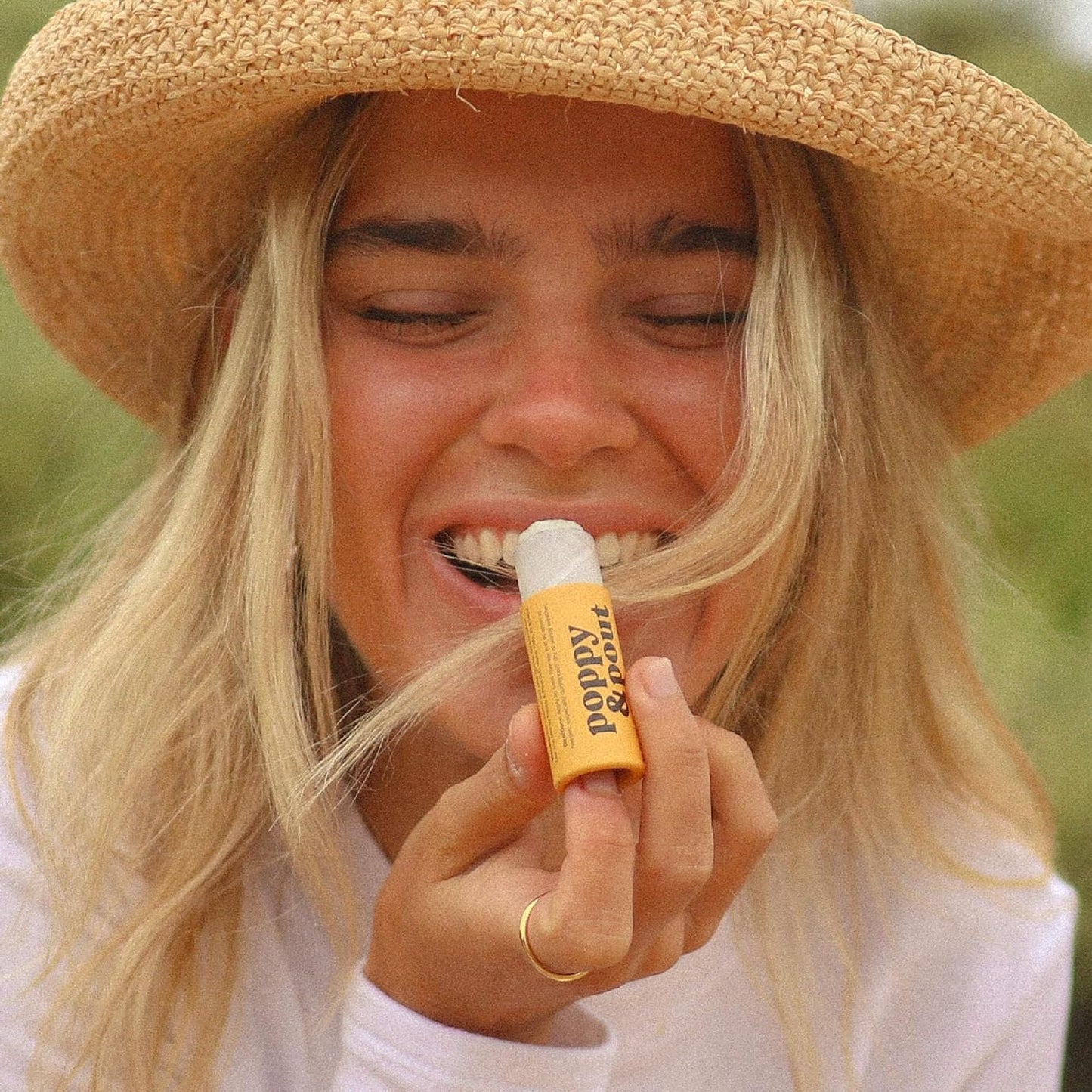 Poppy & Pout Lemon Bloom Jumbo Lip Balm | All Natural Lip Balms & Moisturizers | Hydrates with Beeswax, Vitamin E, Organic Coconut Oil | Cruelty-Free | Lip Balm in Recyclable Cardboard Tube