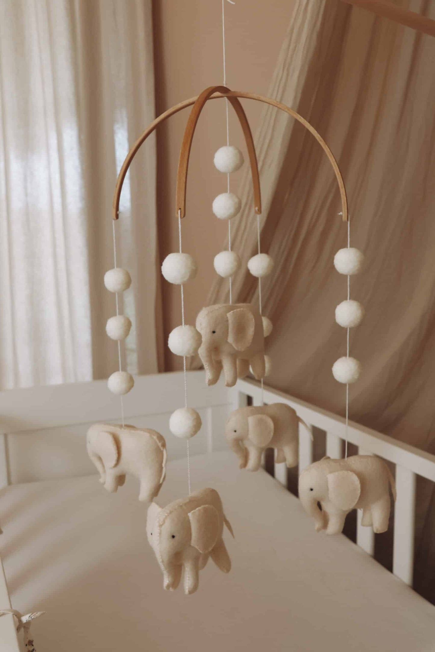 Handmade Elephants baby mobile-12