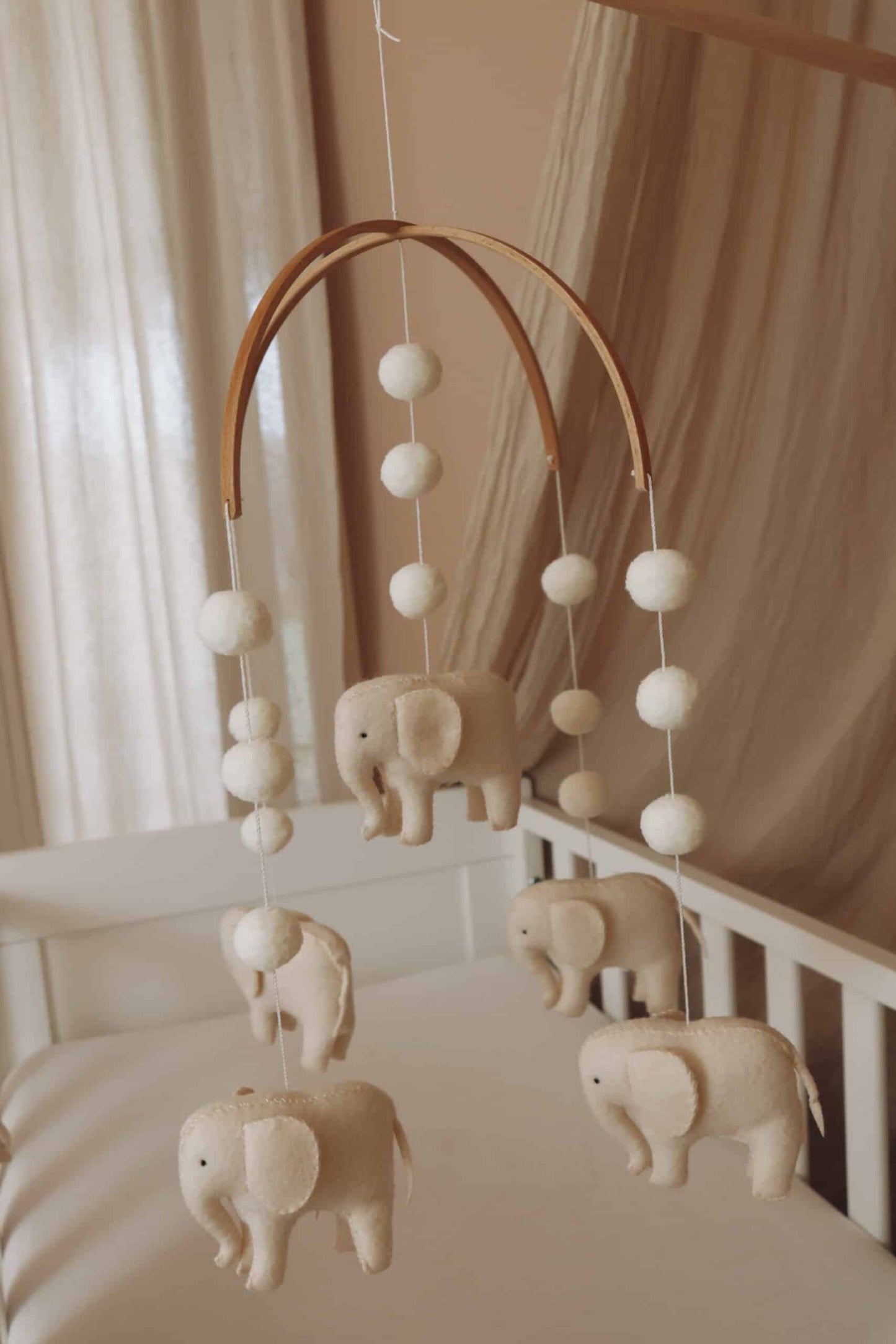 Handmade Elephants baby mobile-10