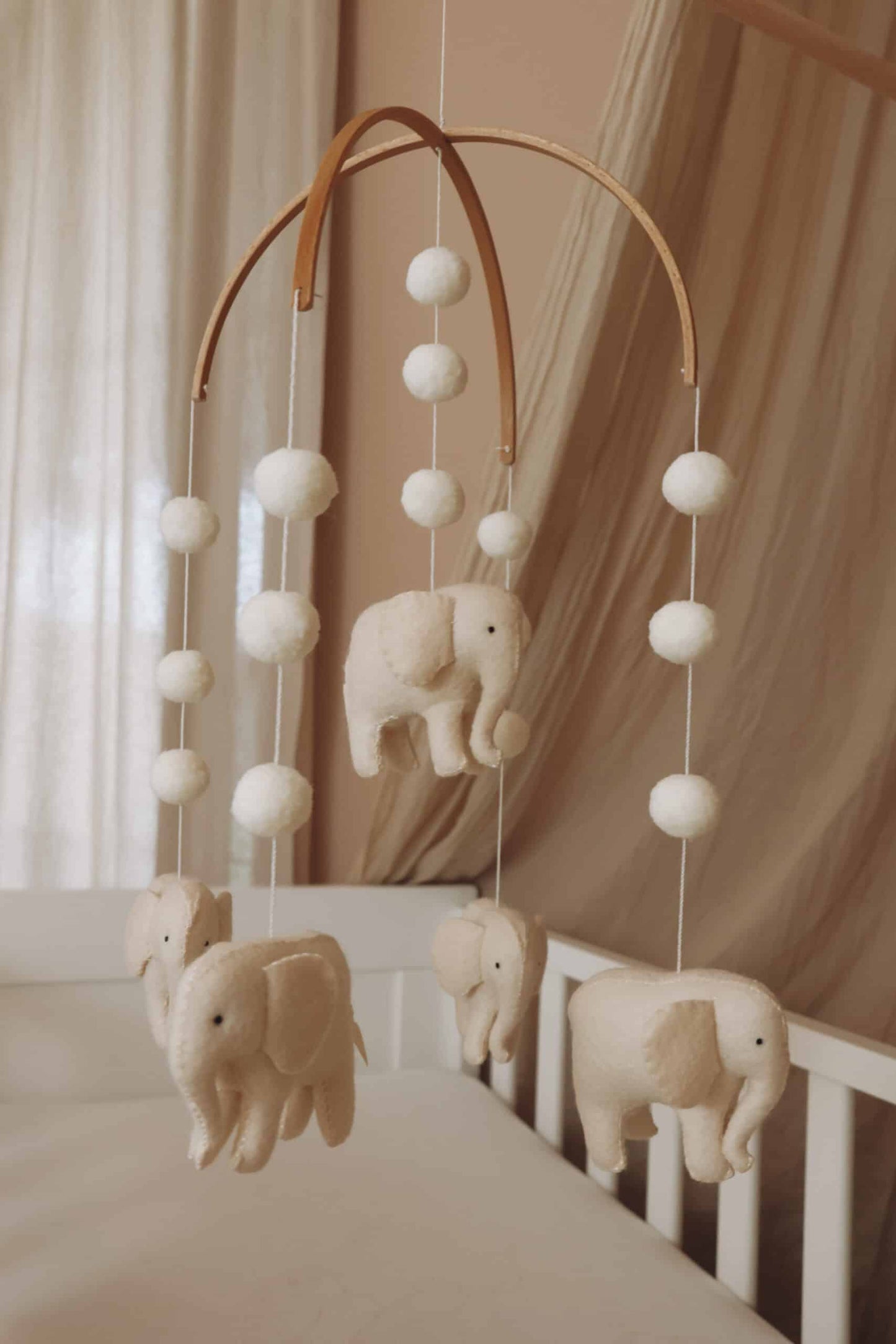 Handmade Elephants baby mobile-13