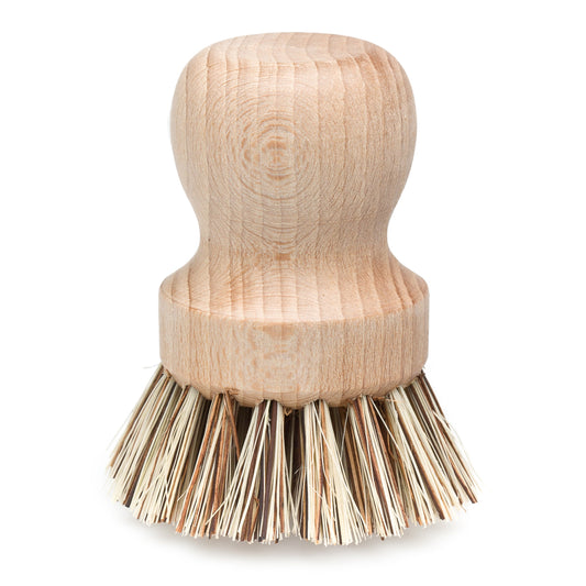 Natural Fiber Bristle Pot Brush