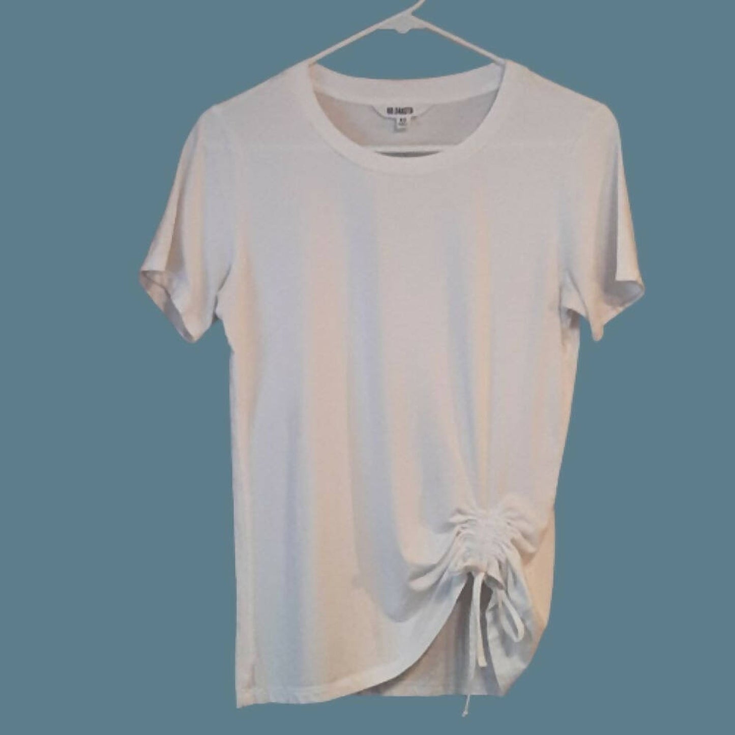 BB Dakota Ruched Detail Tee - White - Size XS