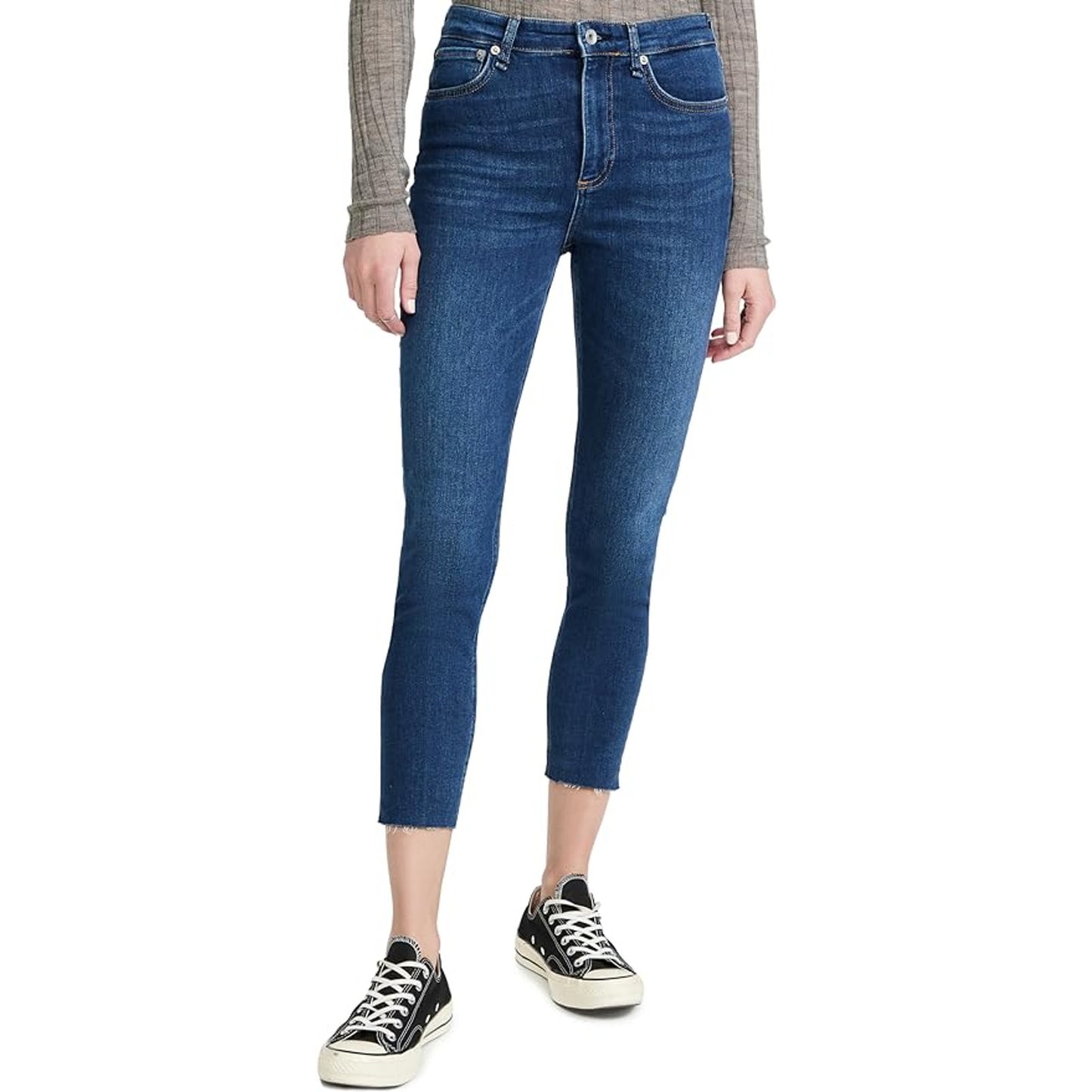 Rag & Bone High-Rise Skinny Ankle Jeans - Blue - 30