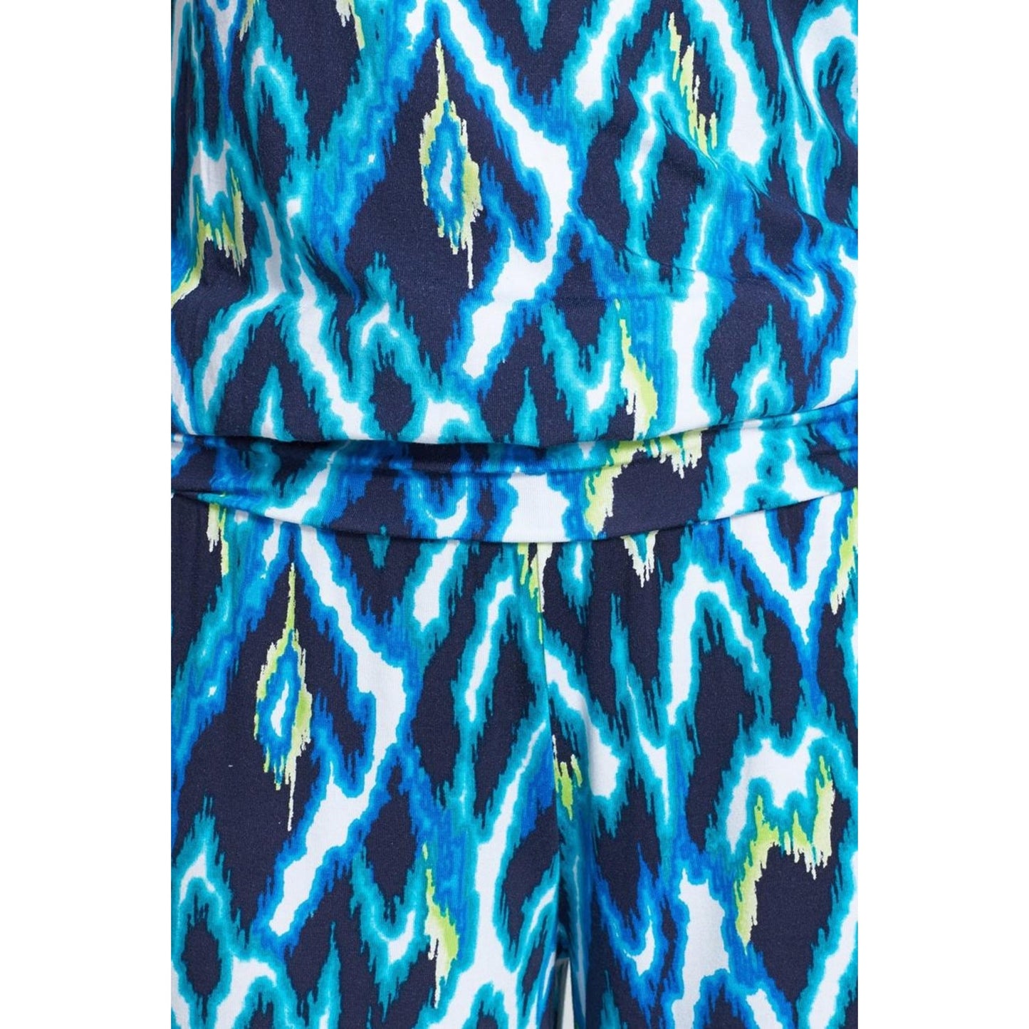 Tart Sleeveless Megan Printed Jumpsuit - Abstract - Blue Multi/Blue