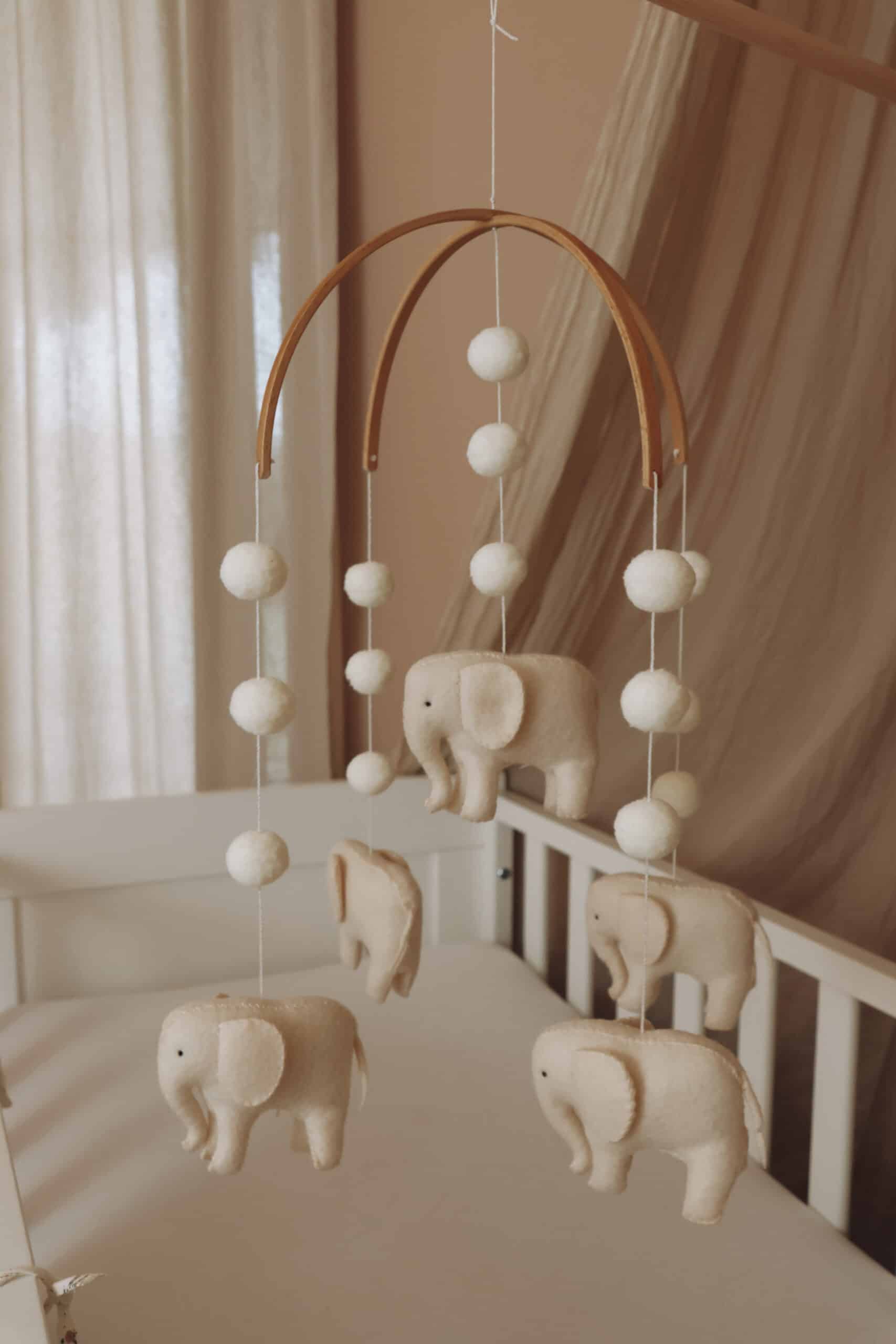 Handmade Elephants baby mobile-11