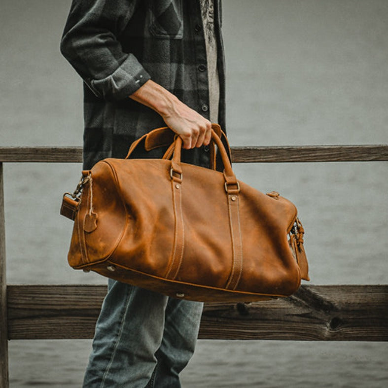 The Dagny Weekender | Large Leather Duffle Bag-0