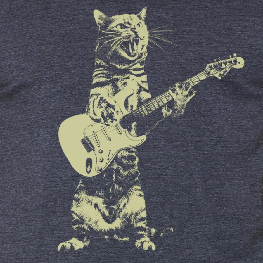 Rock & Roll Cat Guitar Men's T-Shirt