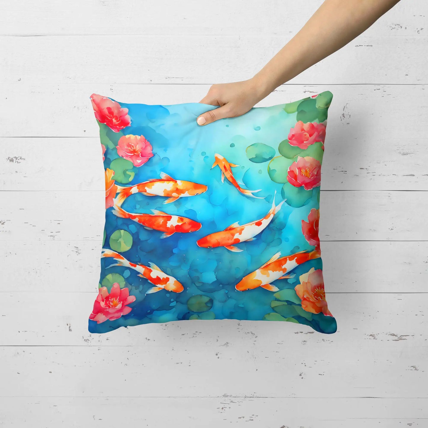 Koi Fish Throw Pillow - Large