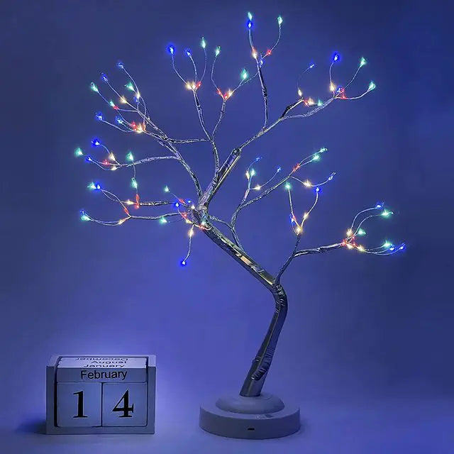 LED Birch Tabletop Bonsai Tree Night Light