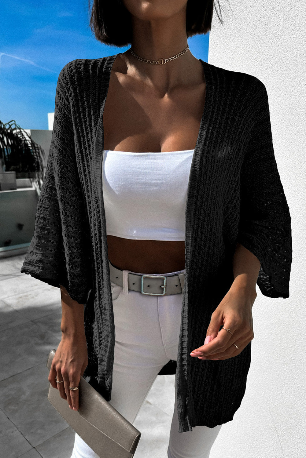 Tiana Knit Kimono Lightweight Cardigan-2