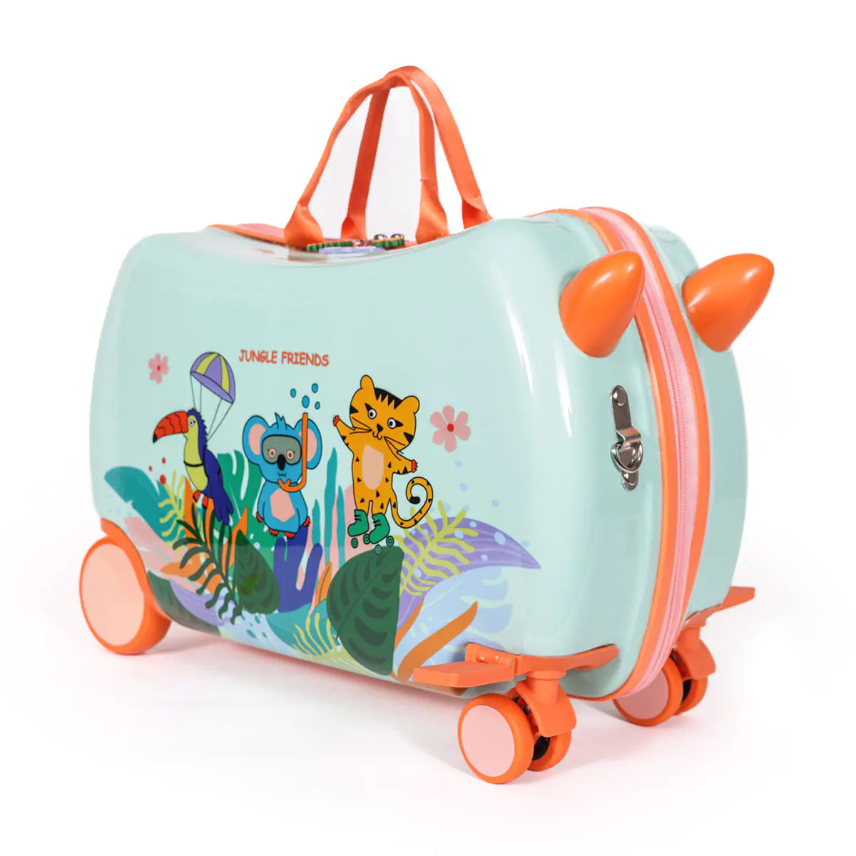 MILK&MOO Rideable Children's Suitcase – Jungle Friends