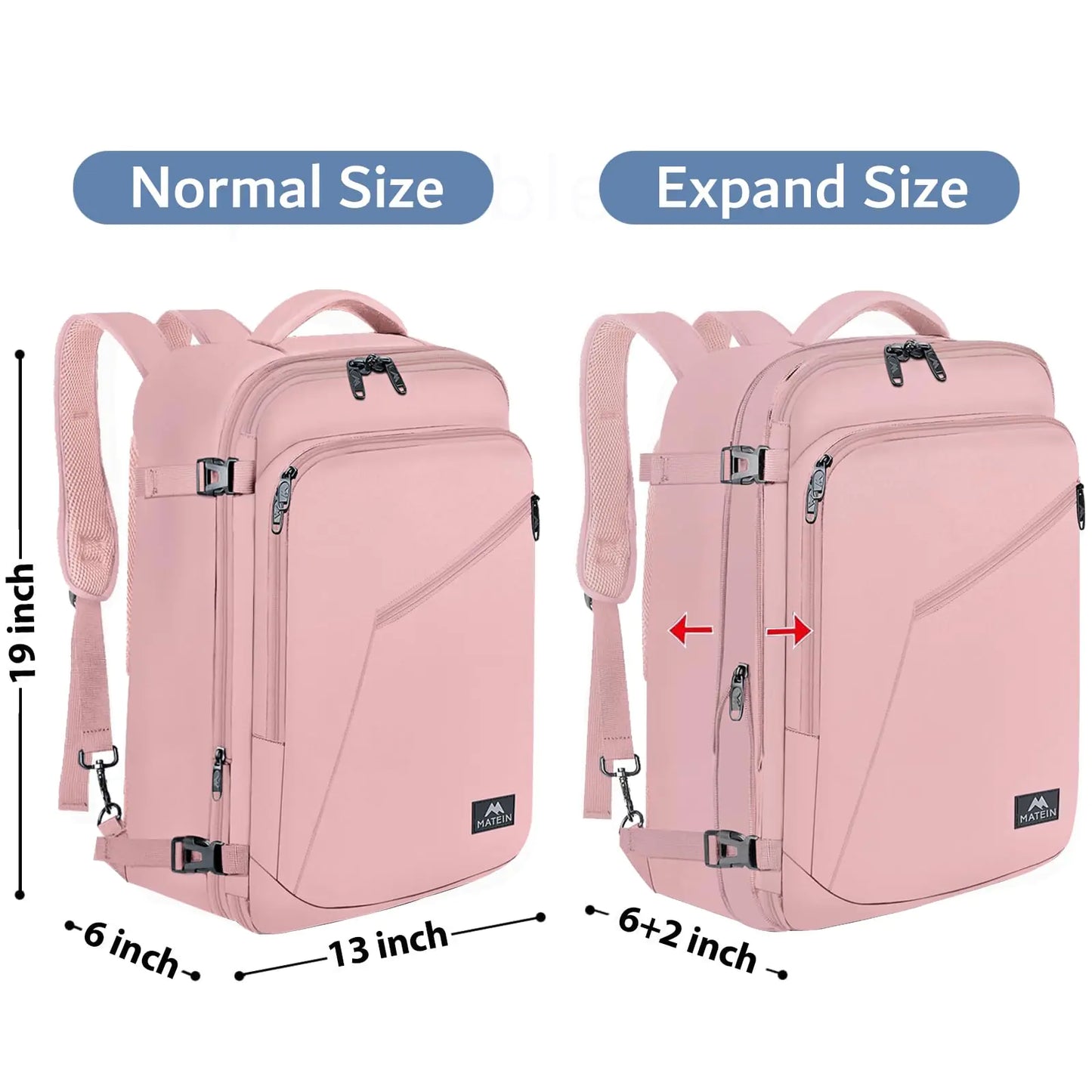 Pink Travel Backpack for Women – 35L