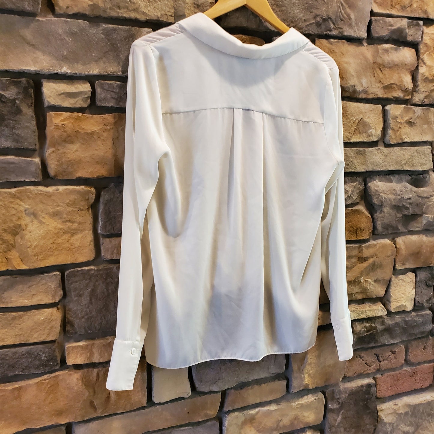 Bailey 44 Faux Wrap Long Sleeve Blouse - White - M