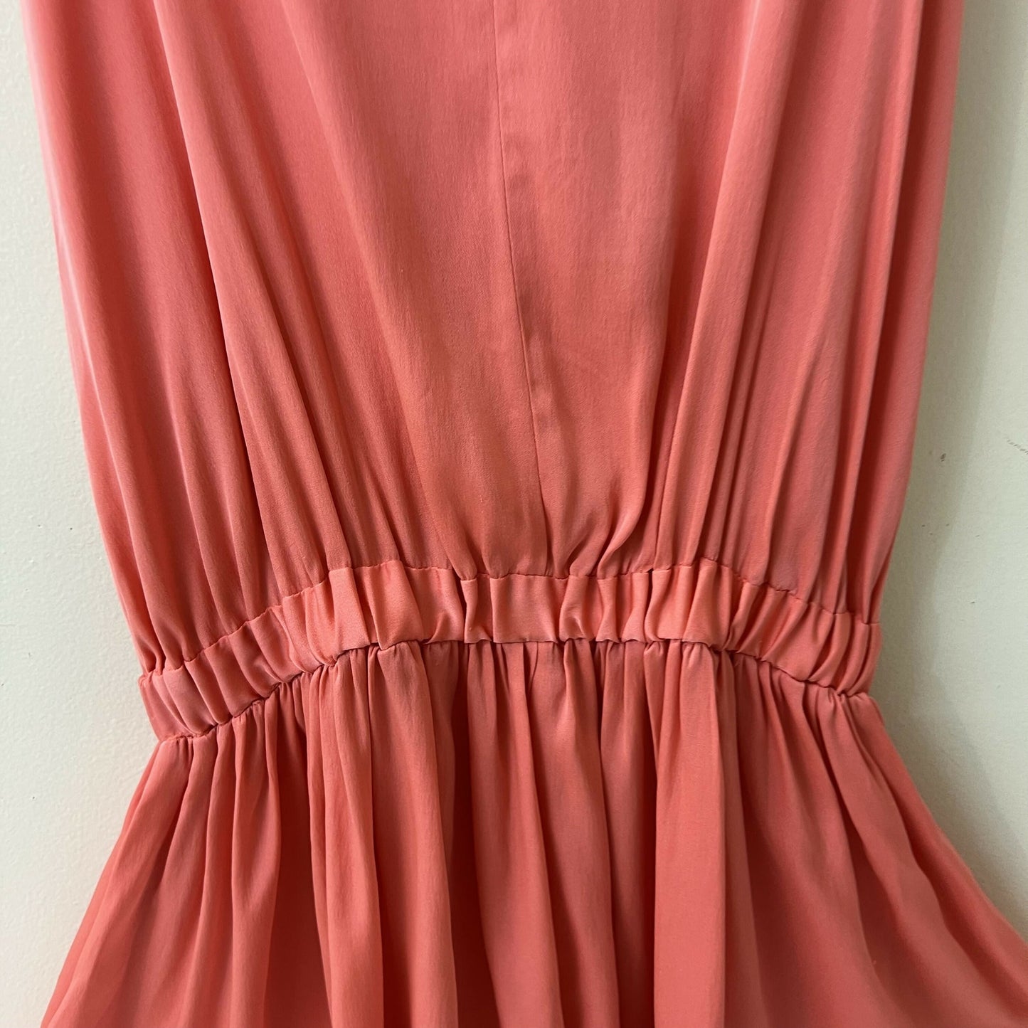 Milly Pink Spaghetti Strap Romper - Elastic Cinched Waist - Size 4