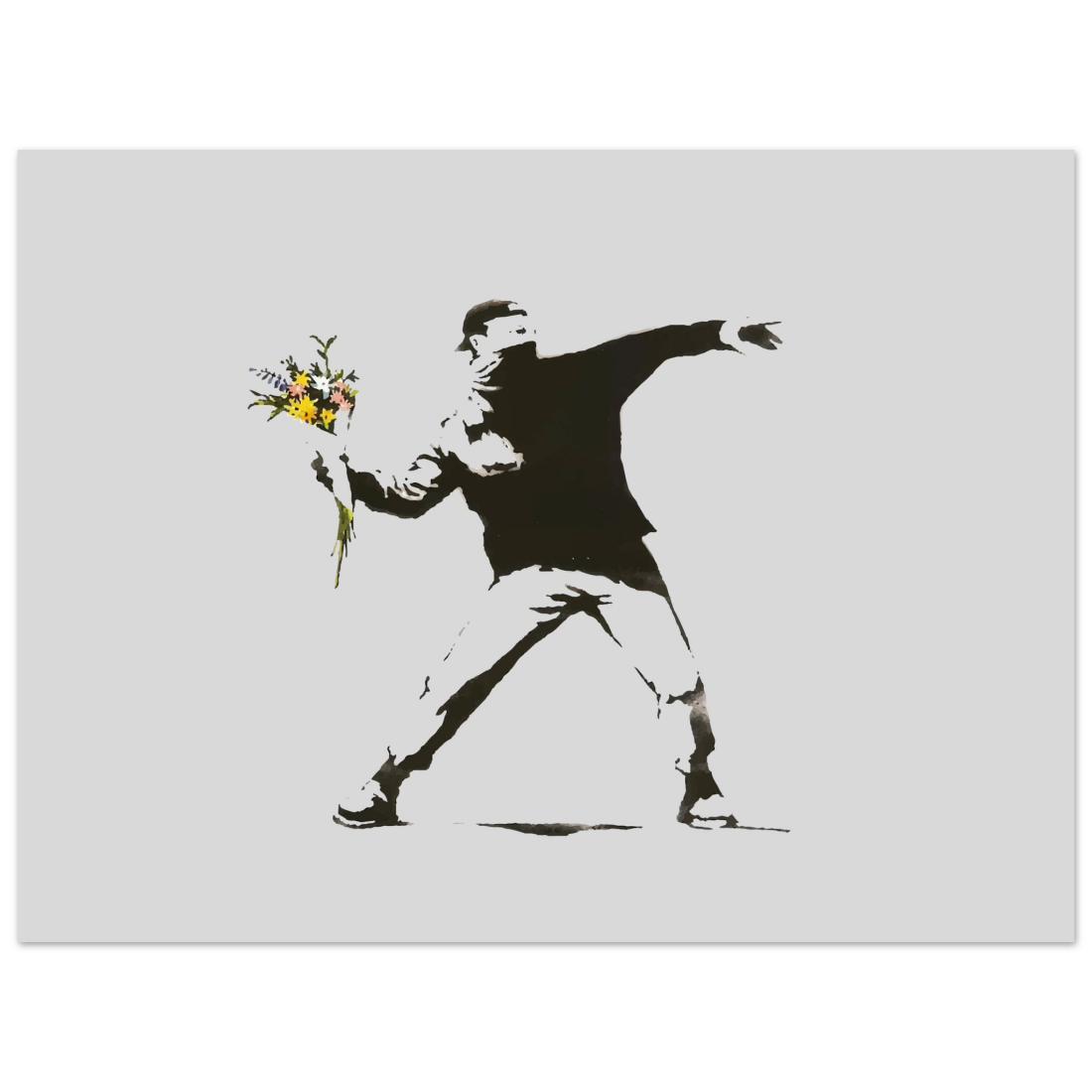 Banksy Flower Thrower Artwork Poster-4